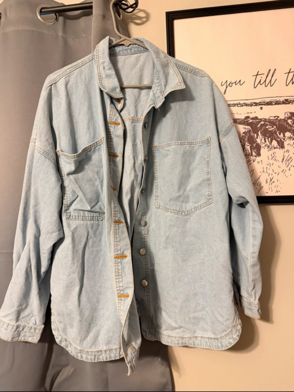Amazon Light Blue Denim Overshirt Jacket